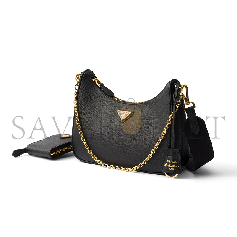 PRADA RE-EDITION 2005 SAFFIANO LEATHER BAG 1BH204 (22*18*6cm)